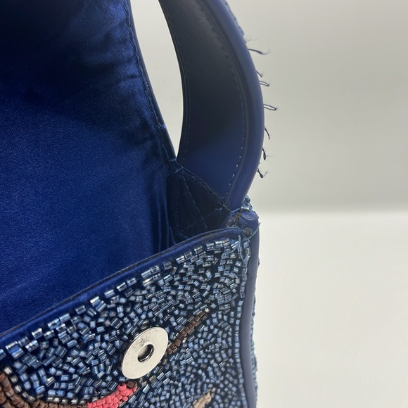 Staud Tommy Blue Swimmers Beaded Bag - Picture 7 of 7